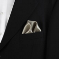 Champagne Beige Polyester Pocket Square